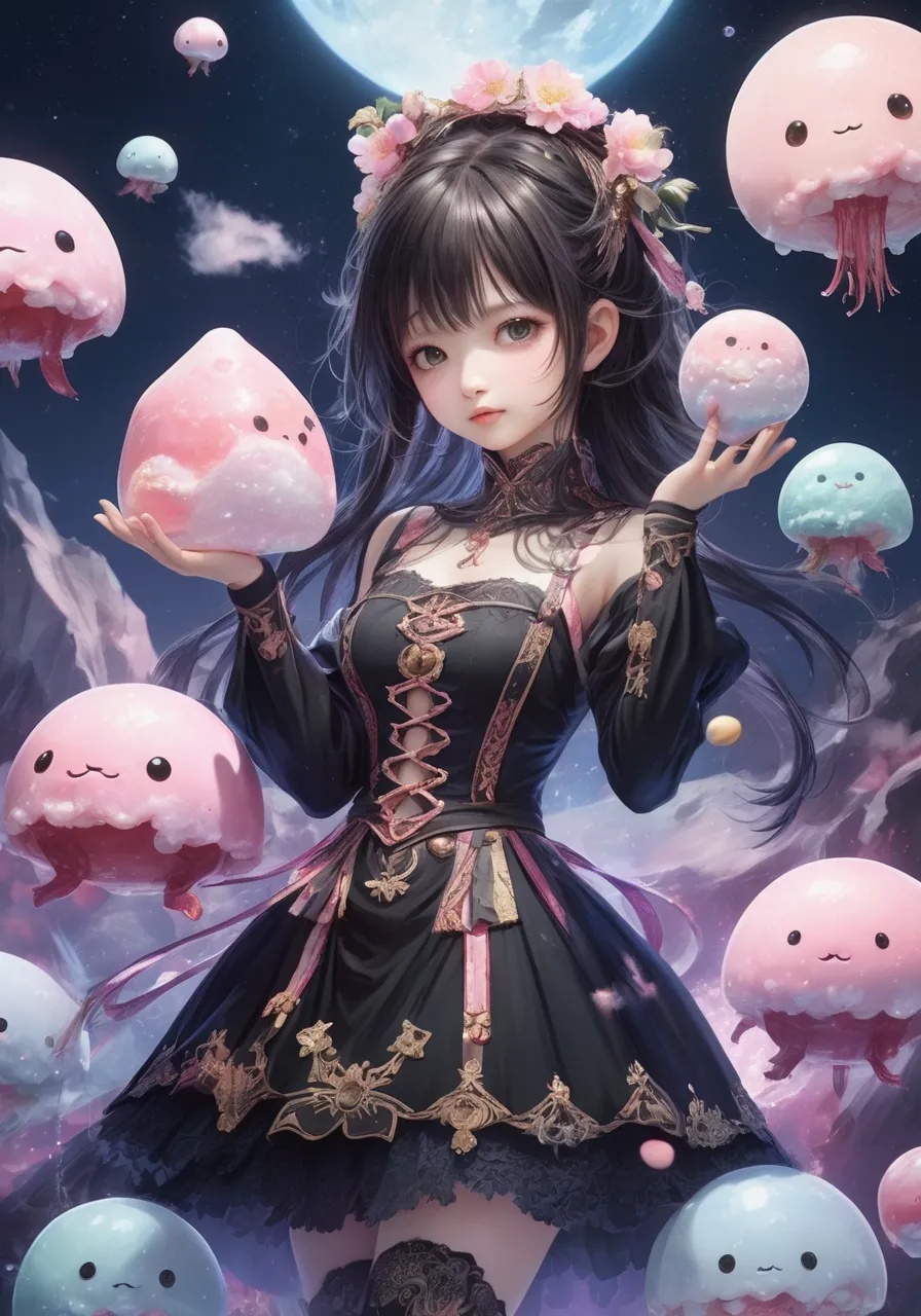 highres,  best quality,  summon deep dark fantasy kawaii mochi mochi wani wani panic on Tensor.Art