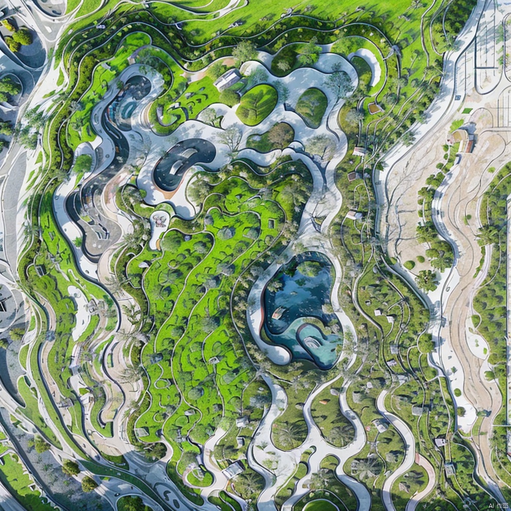 Topview,generaldrawing,masterplan,water,tree,丝路10,Topview,greenland,road,丝路,lake, land 9