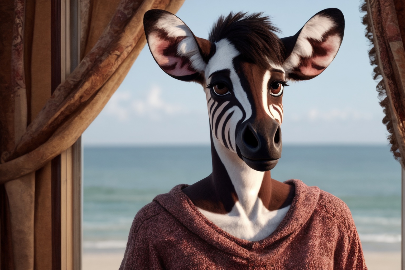 Okapi,  (anthro),  intricate_detailed on Tensor.Art