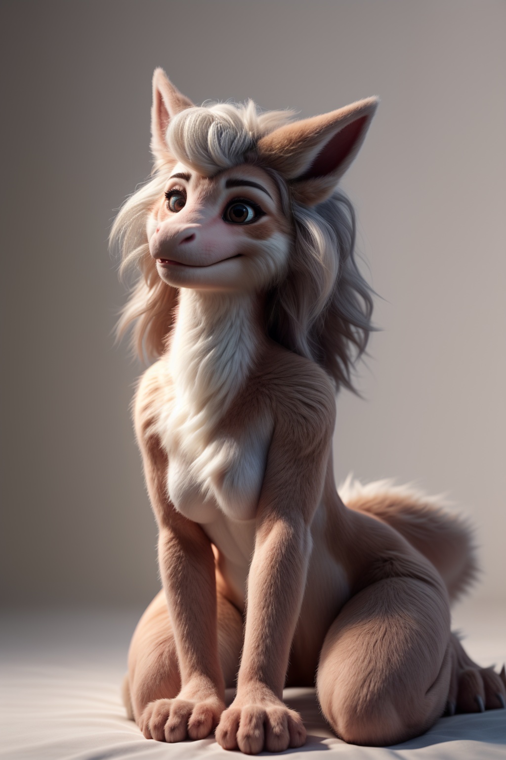 female,  anthro,  adorable (floofy) dragon on Tensor.Art