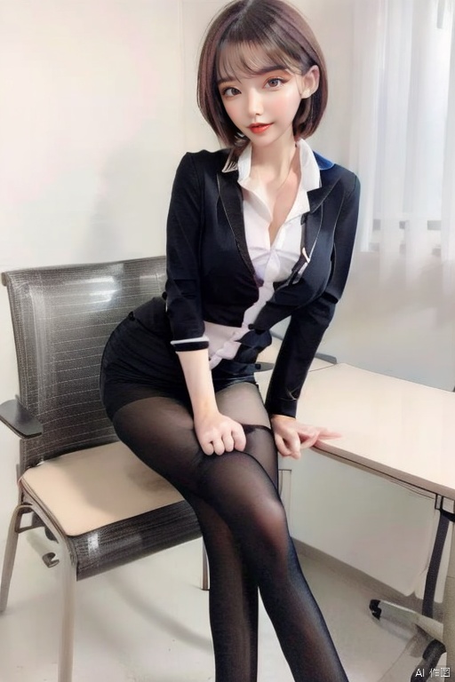  1girlr,fukada, white pantyhose, office lady