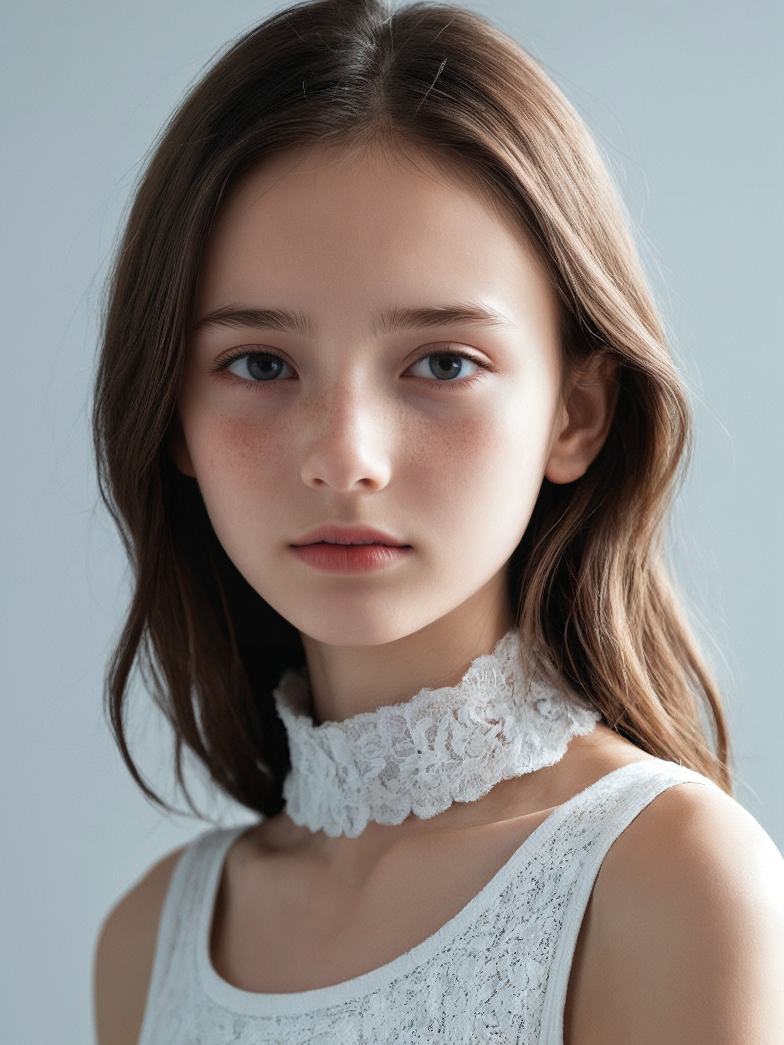 A half-body portrait photo of a Russian fashion model,  ,  (ultra realistic on Tensor.Art
