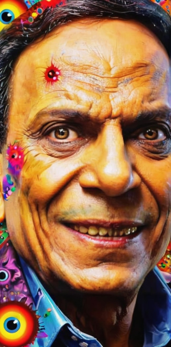 artwork. Gangester man. Colors burst. evil. Detailed evil eyes.,  more detail XL,  adel emam on Tensor.Art