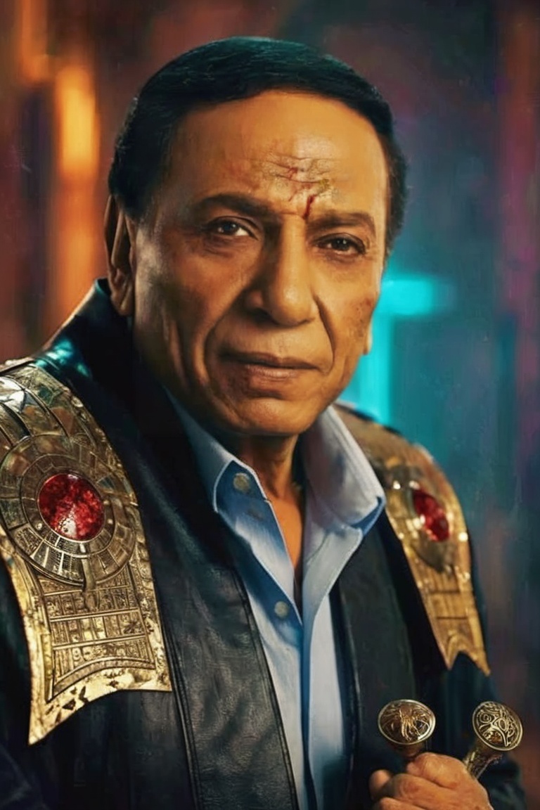 Portrait of egyptian warrior phoroh king,  evil look,  blood on face on Tensor.Art