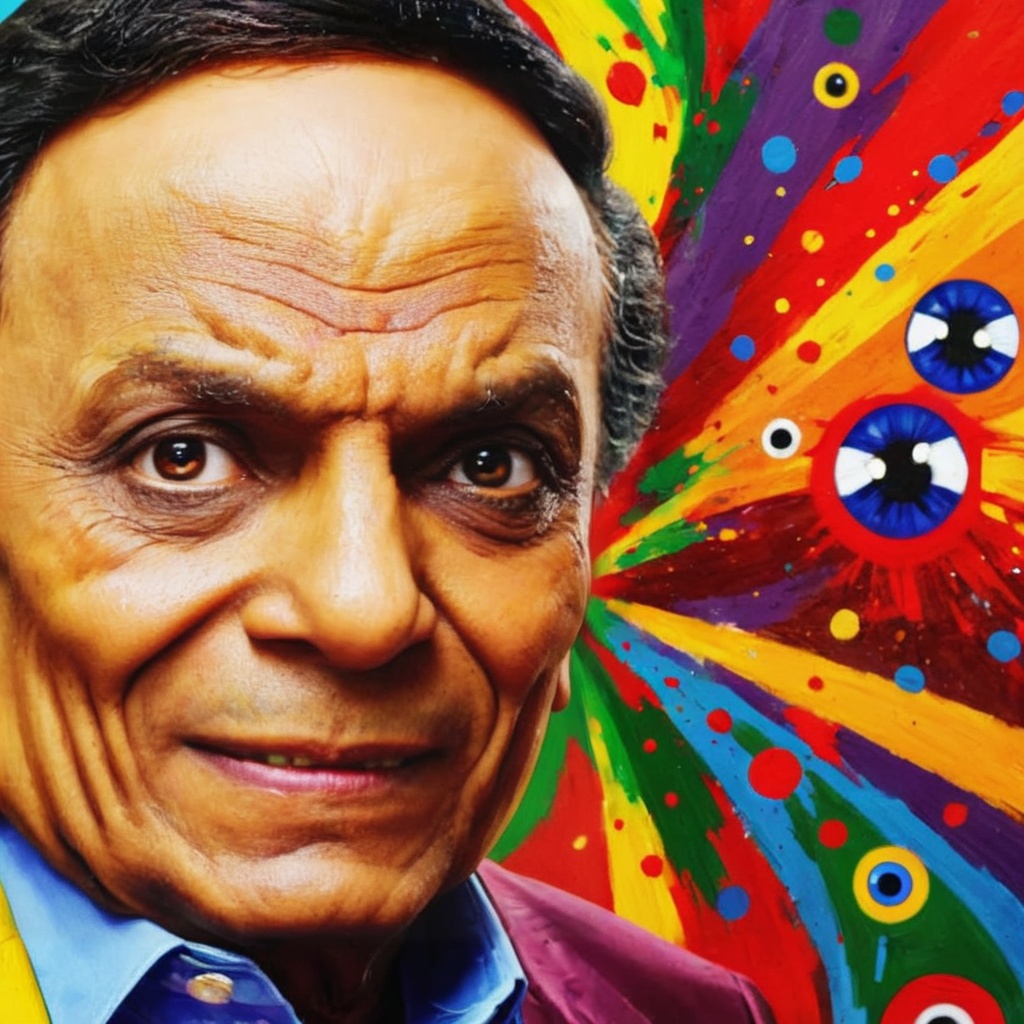 artwork. Gangester man. Colors burst. evil. Detailed evil eyes.,  more detail XL,  adel emam on Tensor.Art