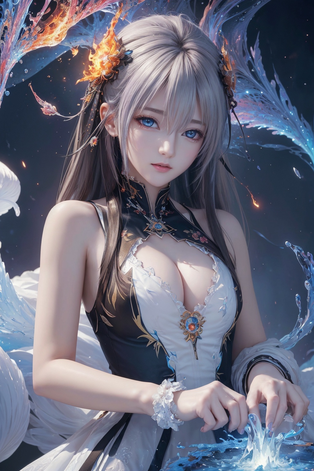 (1girl),  extreme detailed,  colorful hair on Tensor.Art