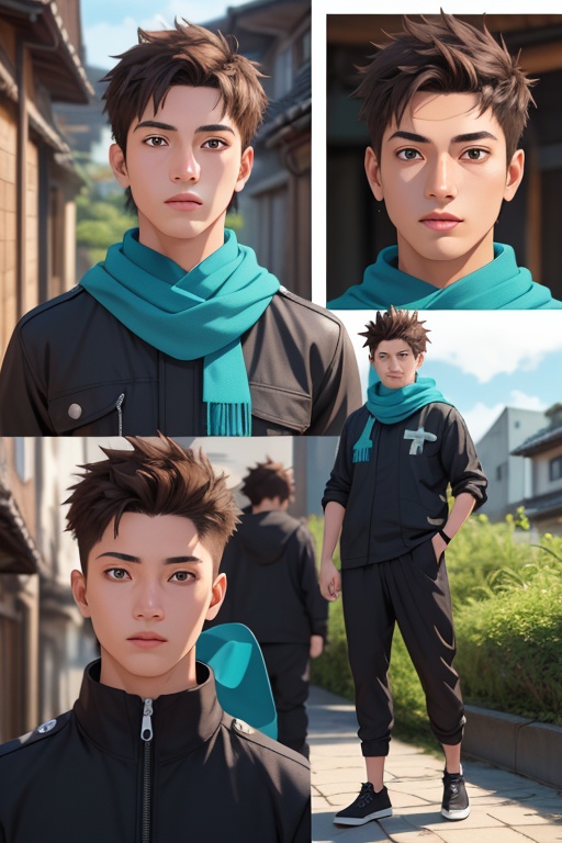 Konohamaru Sarutobi is a handsome 17-year-old young man. He has long,  wavy spiked grayish-brown hair,  blue eyes. Skinny...