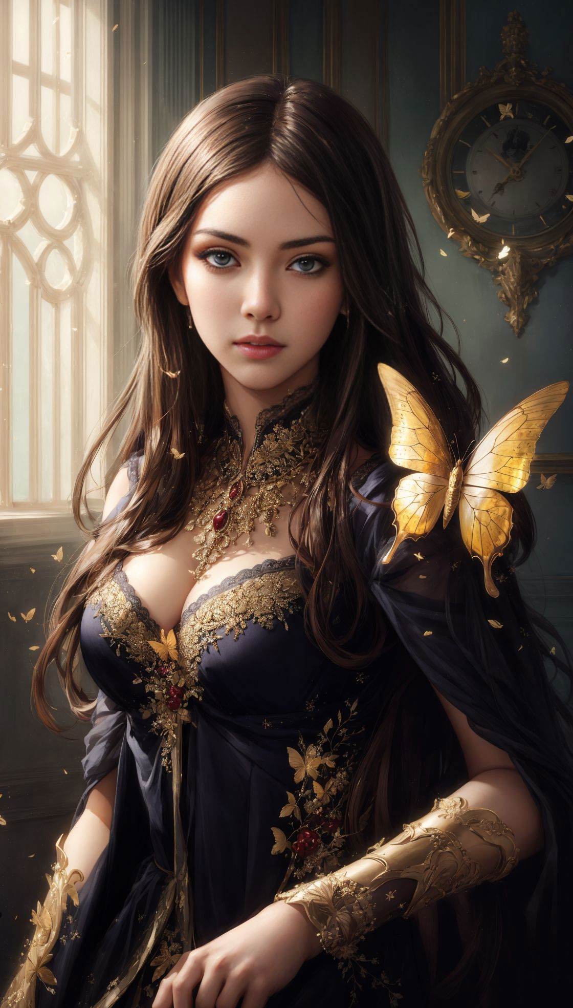 8k portrait of beautiful cyborg with brown hair,  intricate,  elegant on Tensor.Art