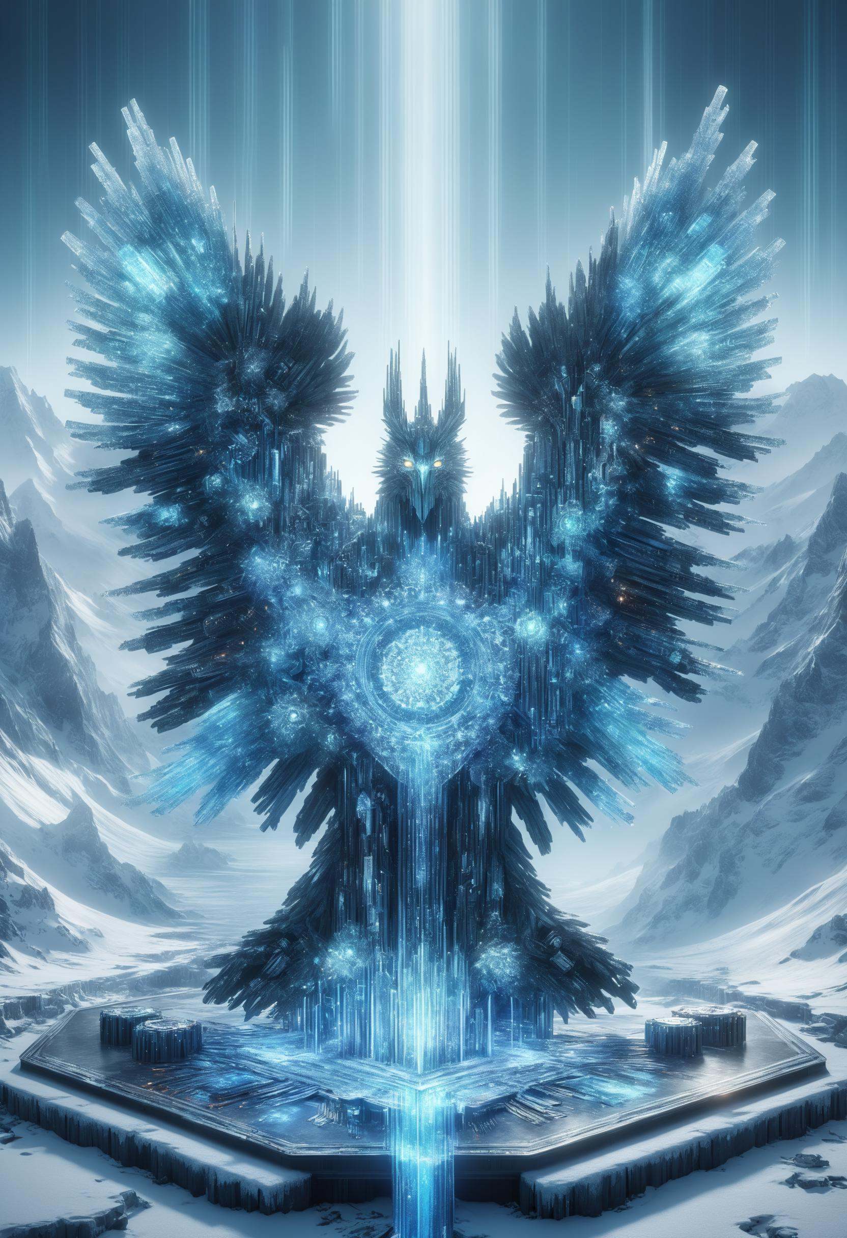 DonMQu4n7umZ3r0XL crystalline frozen spirit european stocky Coatl,  crystal ,  crater lake by DonMischo on Tensor.Art