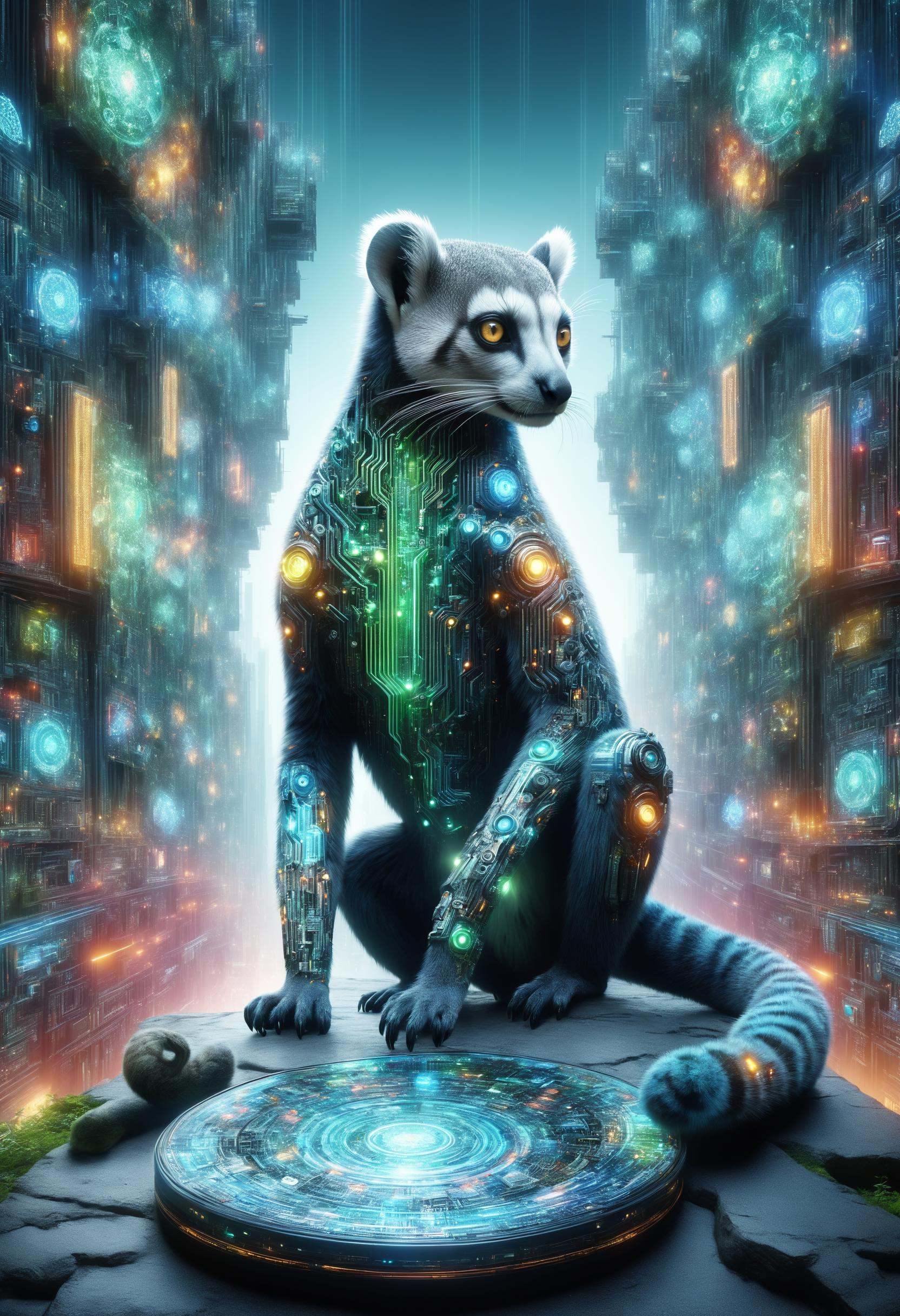 DonMQu4n7umZ3r0XL fusion of lemur,  chameleon,  Rajang by DonMischo on Tensor.Art
