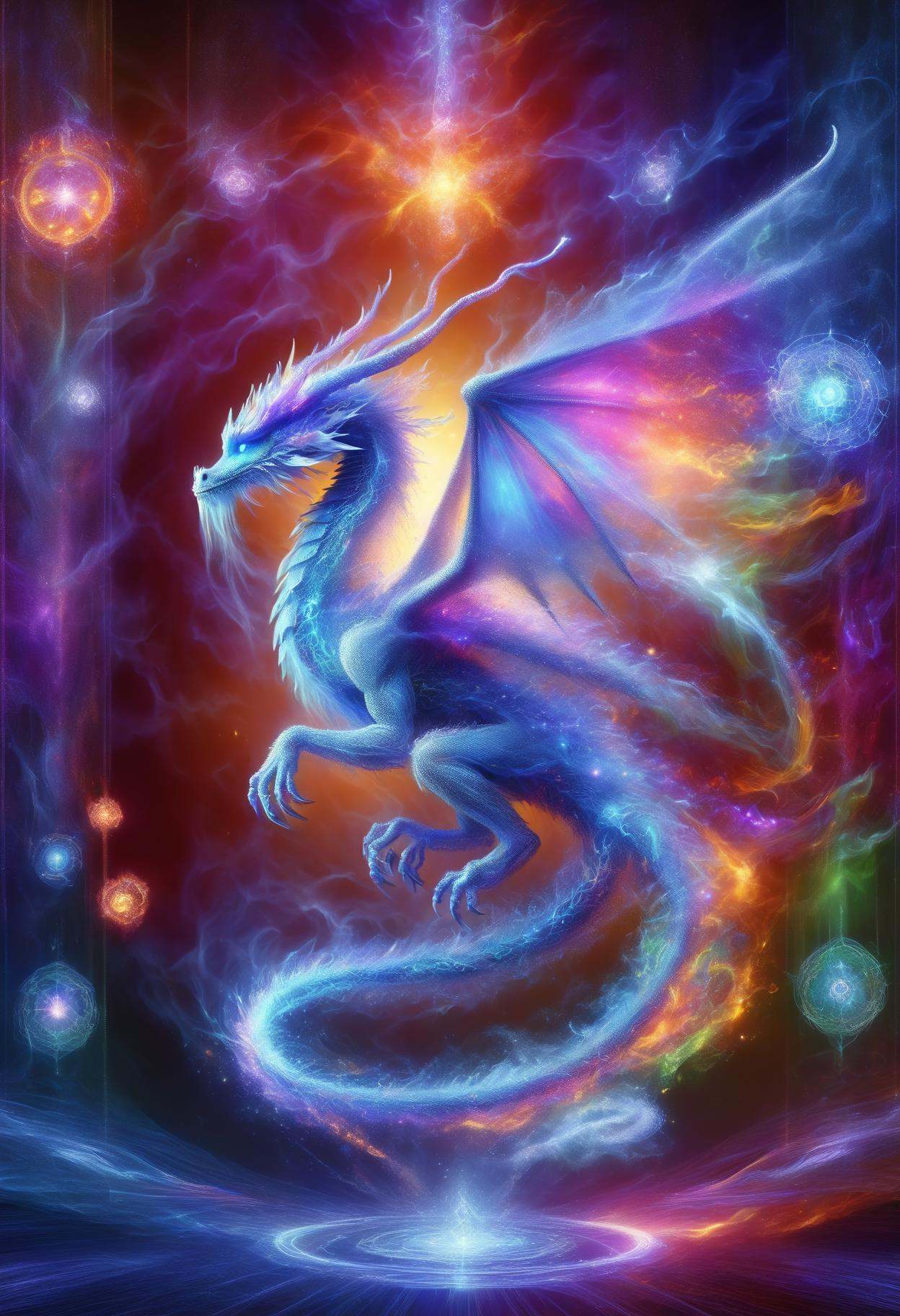 DonMD1g174l4sc3nc10nXL,  DonMM1y4XL female star mage dragon magic magnificent,  fiery aura by DonMischo on Tensor.Art