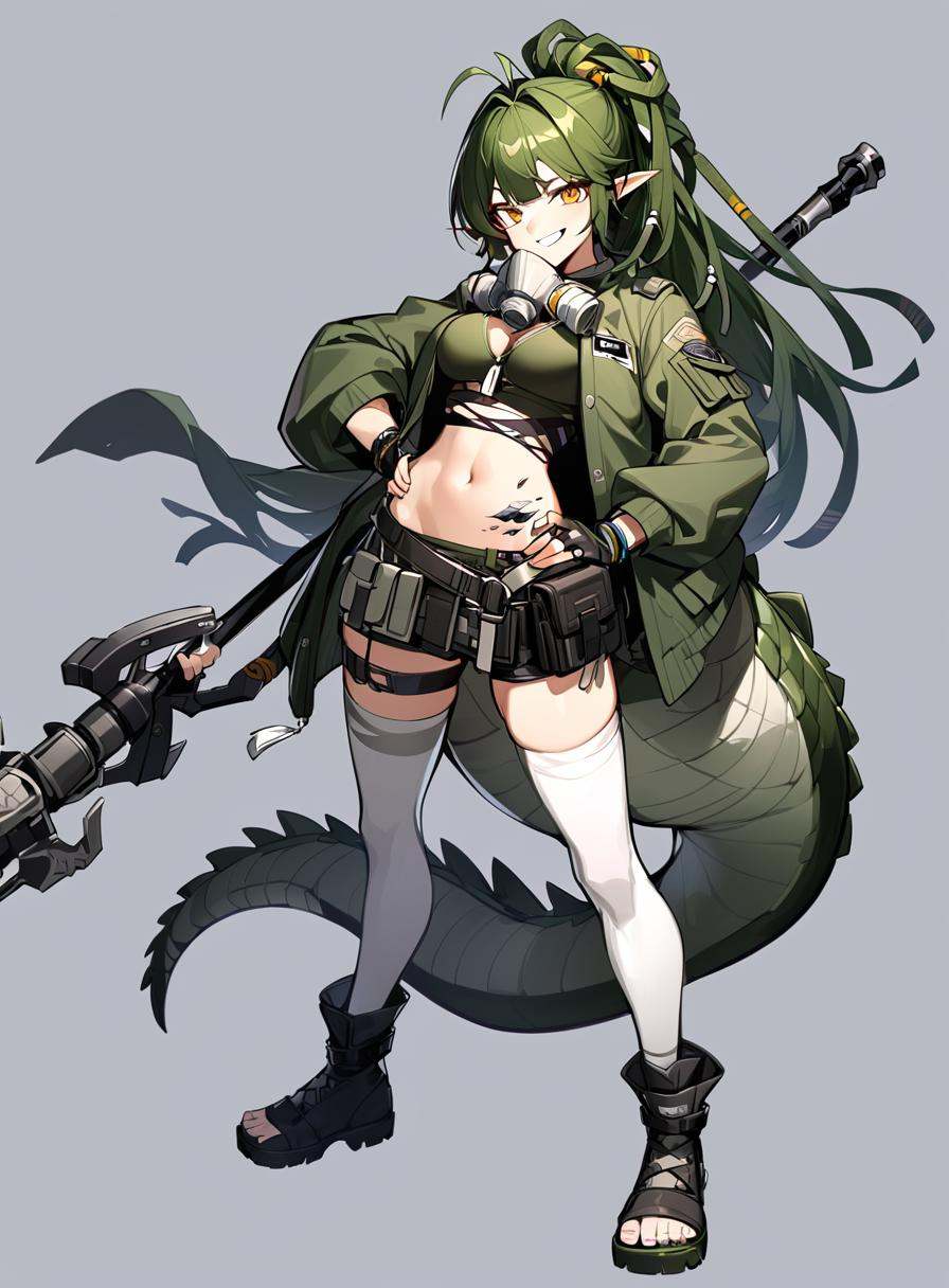 gavial,  1girl,  solo on Tensor.Art