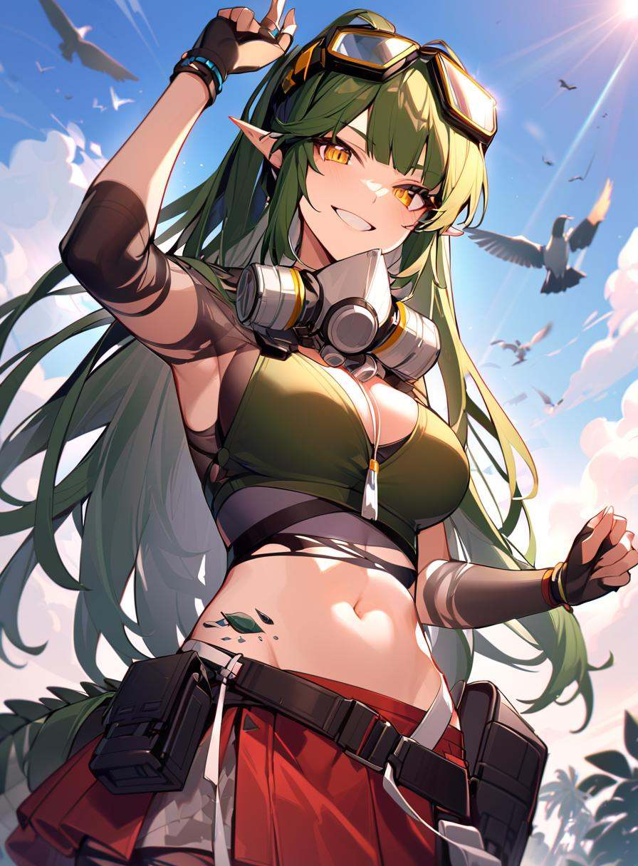 gavial,  1girl,  solo on Tensor.Art