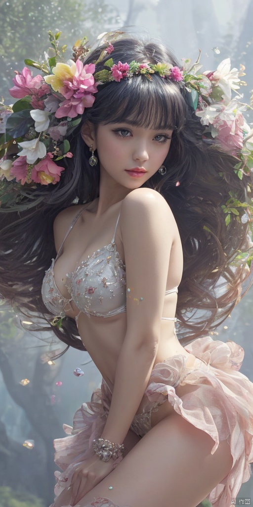  (1girl:1.2),Chinese girls,stars in the eyes, Halloween Elves Cosplay Set Fairy Flower Crown Headpiece Elf Ears Cuffs Renaissance Flower Leaf Elves Wings Ear Cuff(1girl:1.3),Masterpiece, high quality, 1girl, extreme detailed, (fractal art:1.3), colorful, highest detailed, (chiffon, body painting:1.2), 8k, digital art, macro photo, quantum dots, sharp focus, dark shot, cinematic, Microworld, thigh, (upper thighs shot:1.2), front view,(pure girl:1.1),(white dress:1.1),(full body:0.6),There are many scattered luminous petals,bubble,contour deepening,(white_background:1.1),cinematic angle,,underwater,adhesion,green long upper shan, 21yo girl,jewelry, earrings,lips, makeup, portrait, eyeshadow, realistic, nose,{{best quality}}, {{masterpiece}}, {{ultra-detailed}}, {illustration}, {detailed light}, {an extremely delicate and beautiful}, a girl, {beautiful detailed eyes}, stars in the eyes, messy floating hair, colored inner hair, Starry sky adorns hair, depth of field, large breasts,cleavage,blurry, no humans, traditional media, gem, crystal, still life, Dance,movements, All the Colours of the Rainbow,zj,
simple background, shiny, blurry, no humans, depth of field, black background, gem, crystal, realistic, red gemstone, still life,
, wings, jewels
 1girl,Fairyland Collection Dark Fairy Witch Spirit Forest with Magic Ball On Crystal Stone Figurine, 
