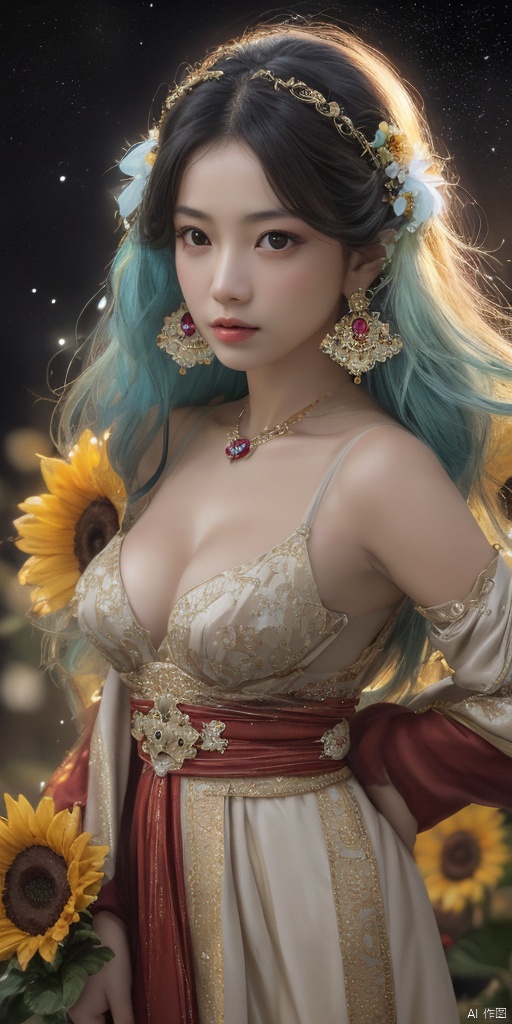 1girl,  Han Chinese girls,  yellow Hanfu on Tensor.Art