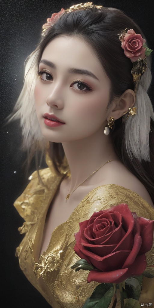 1girl,  Han Chinese girls,  yellow Hanfu on Tensor.Art