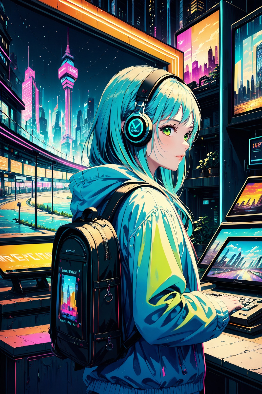 Dreampolis,  hyper-detailed digital illustration,  cyberpunk on Tensor.Art