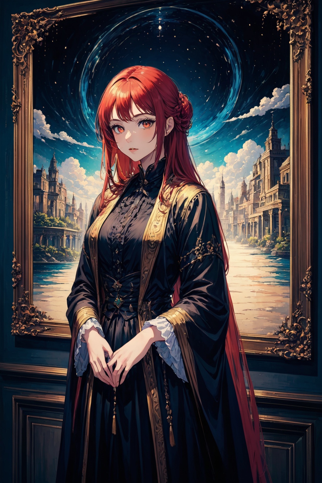 ral-flufblz ,  A stunning woman stands on a fantastical planet,  every inch swathed in tactile on Tensor.Art