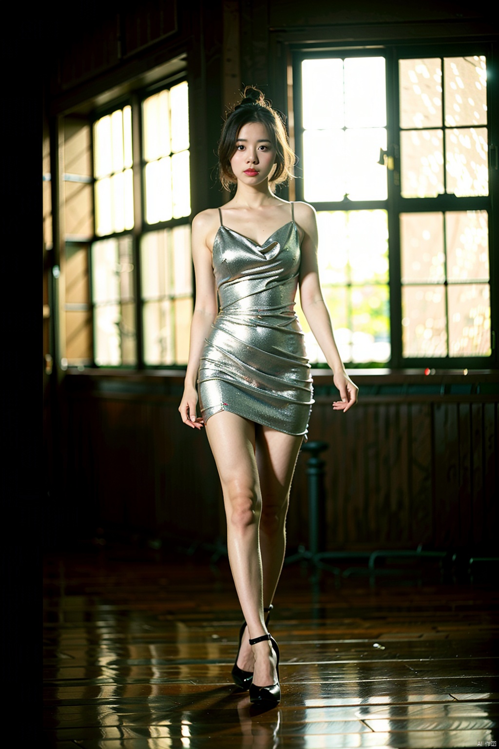 (1girl:1.3), (best quality, masterpiece, ultra high resolution),(photorealistic:1.3), (realistic:1.3), depth of field,(full body:1.2), (day:1.2), (cinematic lighting:1.2), 1girl,dress