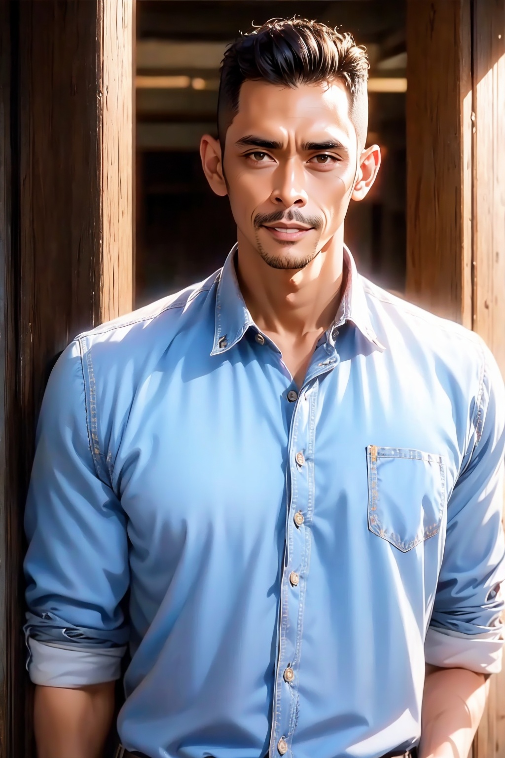 A photograph of a handsome young man,  indonesian,  40 yo on Tensor.Art