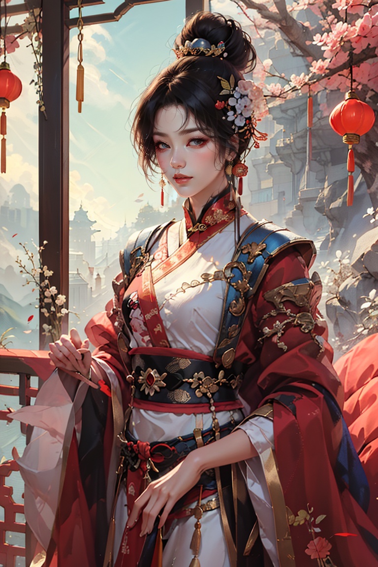 (2D flat draw),  Beautiful woman in the royal palace,  royal costume on Tensor.Art