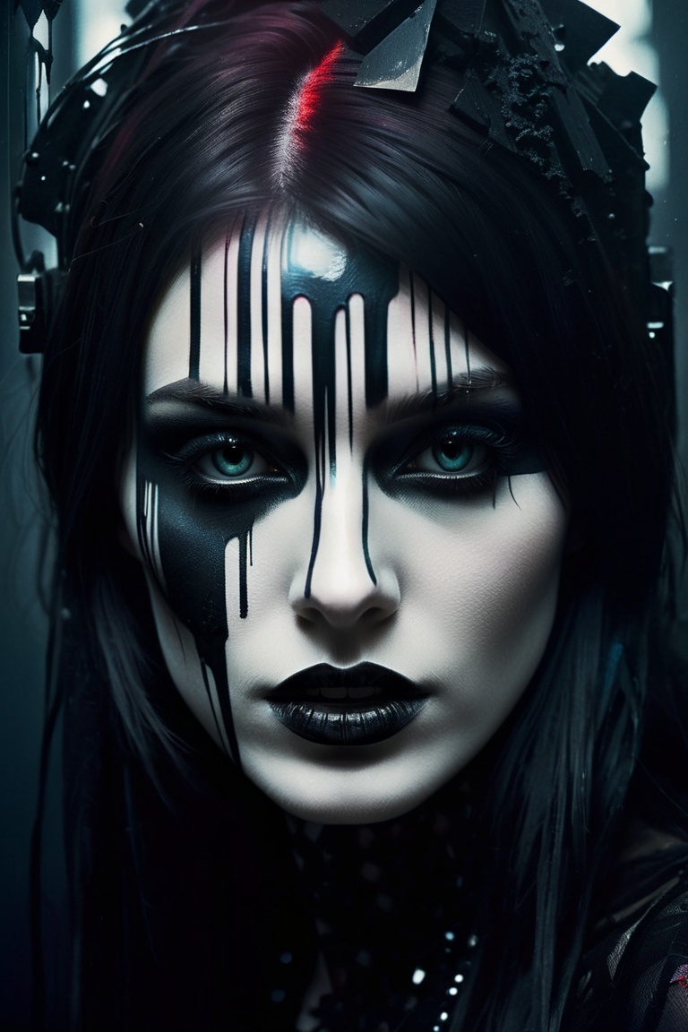 glitch girl,  by Anna Dittmann,  cgsociety on Tensor.Art