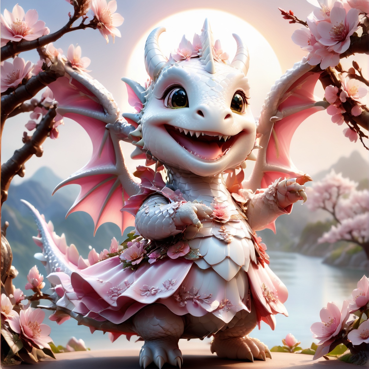 portrait of cute dragon,  (singing pose),  high quality on Tensor.Art
