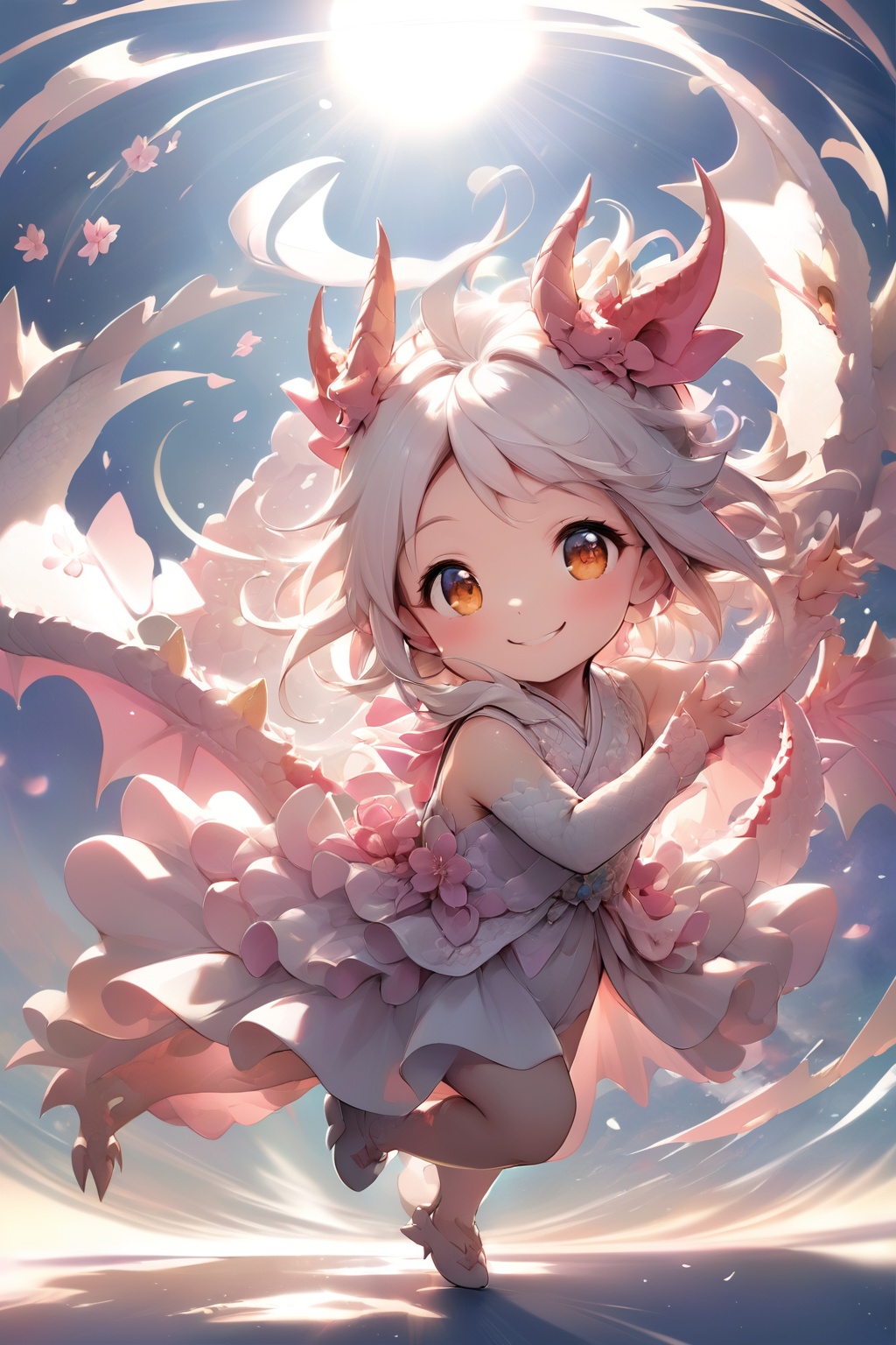 portrait of cute dragon,  (dynamic pose),  high quality on Tensor.Art
