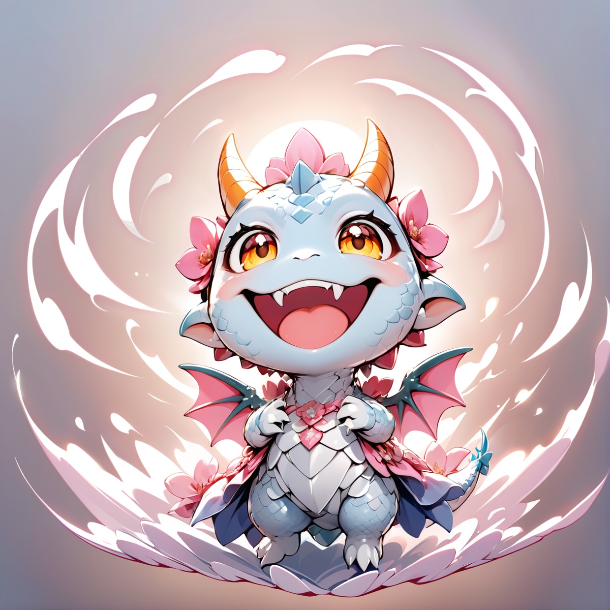 portrait of cute dragon,  (dynamic pose),  high quality on Tensor.Art