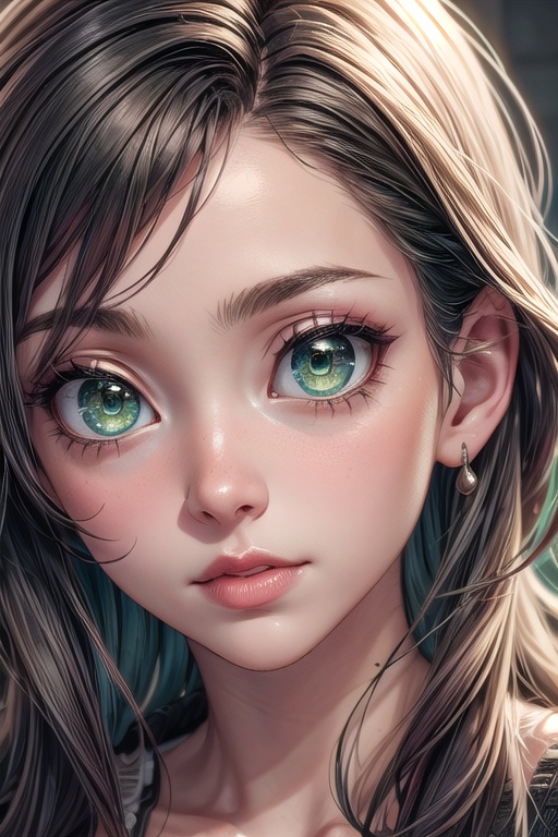 girl,  close up,  green eyes by Oni Toki on Tensor.Art