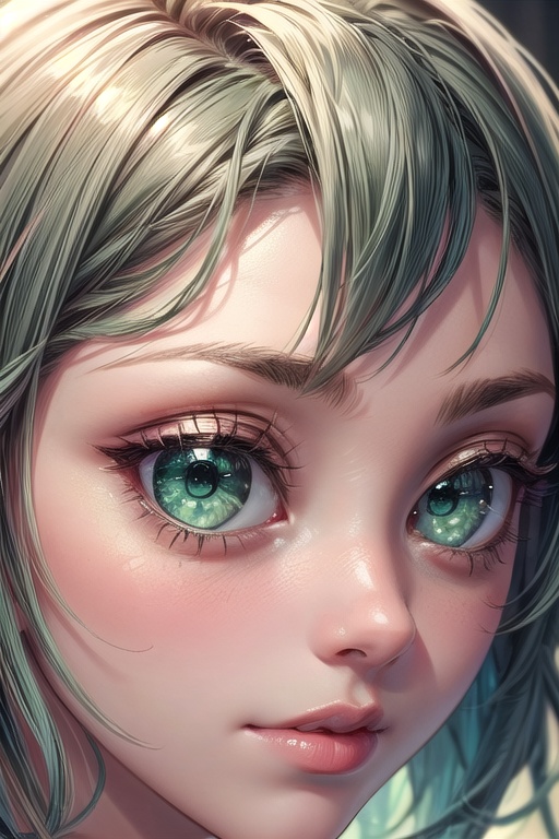 girl,  close up,  green eyes by Oni Toki on Tensor.Art