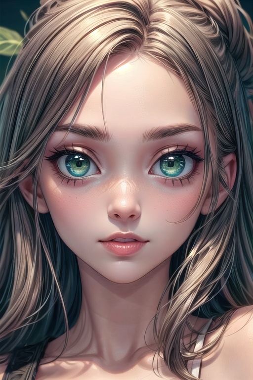 girl,  close up,  green eyes by Oni Toki on Tensor.Art