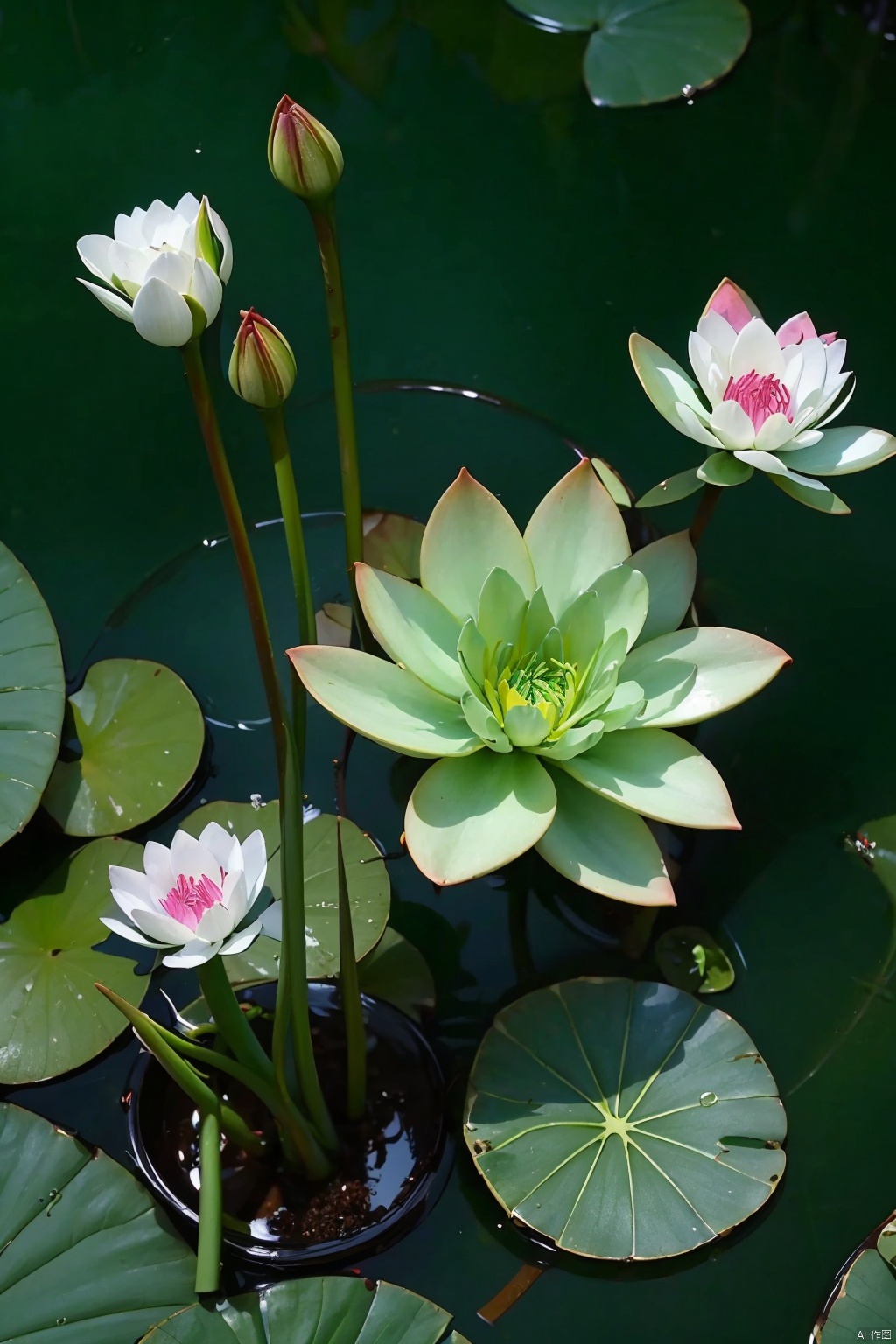  /flower/
￼
flower
￼
artist name
￼
water
￼
no humans
￼
leaf
￼
plant
￼
white flower
￼
green background
￼
green theme
￼
lily pad
￼
still life
￼
(potted:1.4)