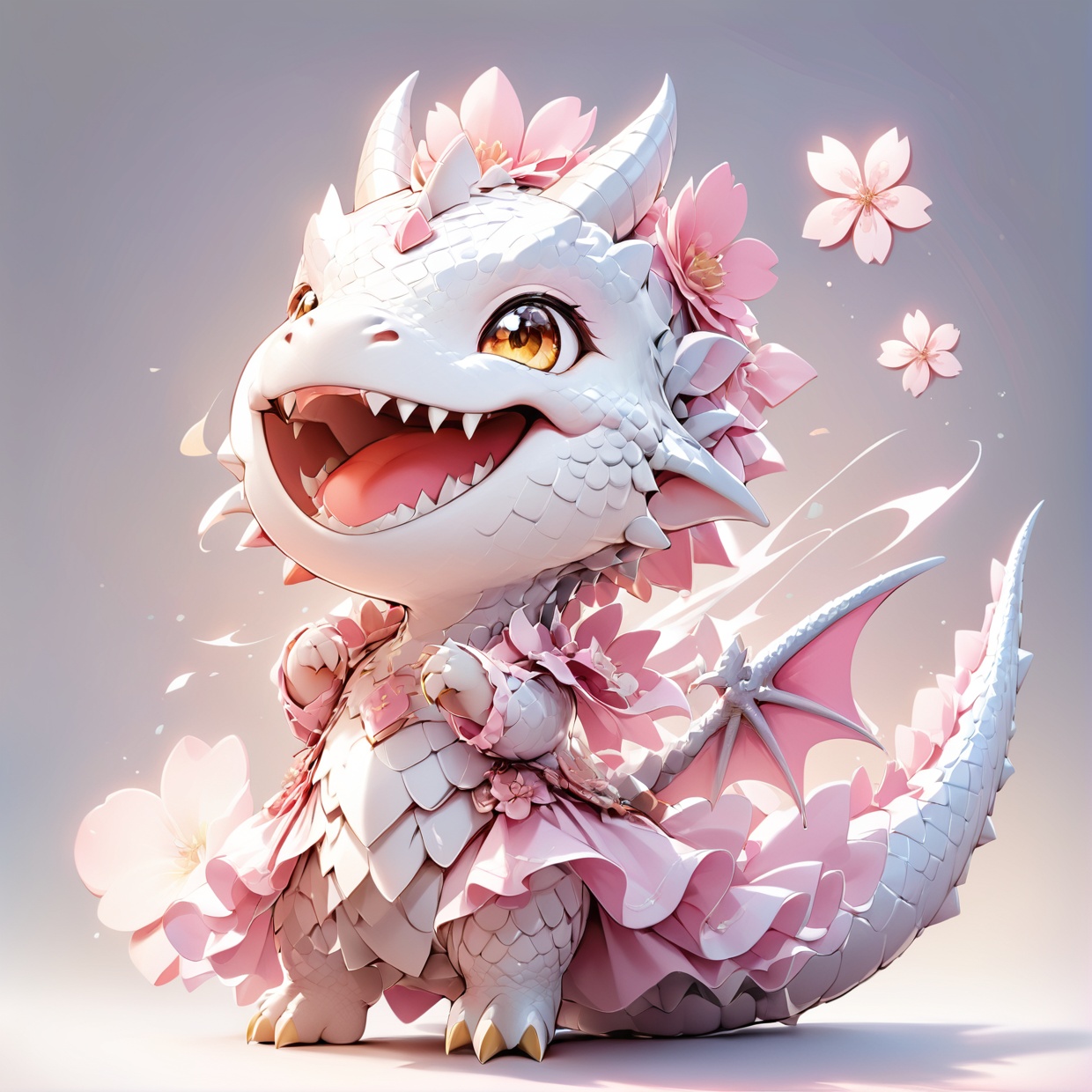 portrait of cute dragon,  (dynamic pose),  high quality on Tensor.Art