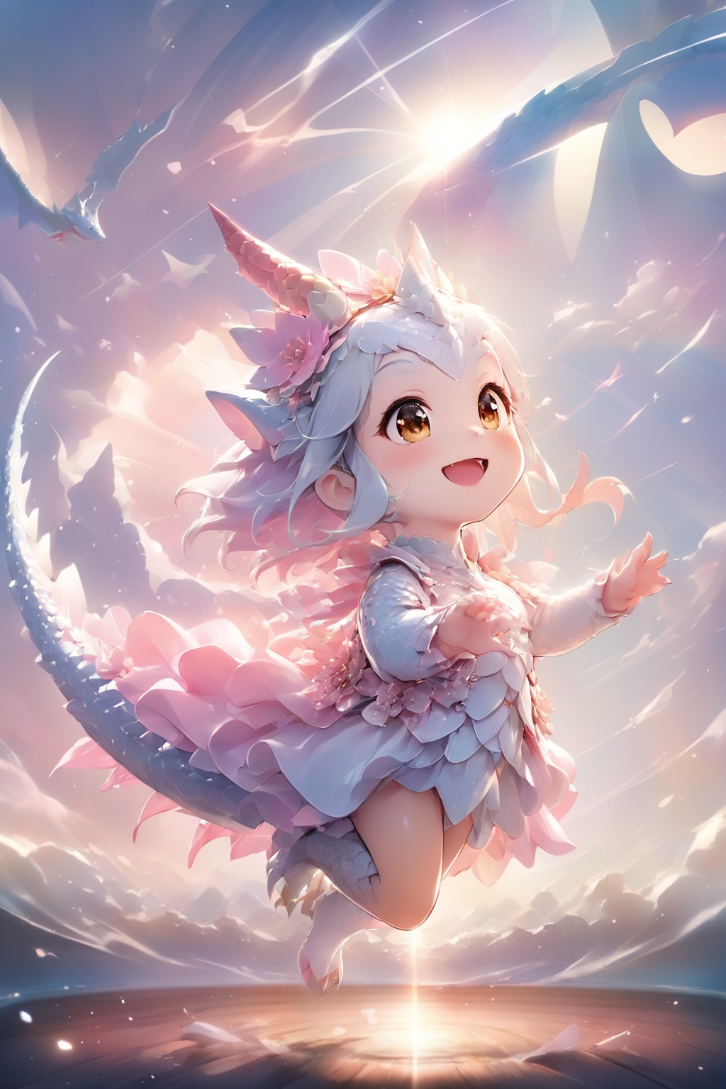 portrait of cute dragon,  (dynamic pose),  high quality on Tensor.Art