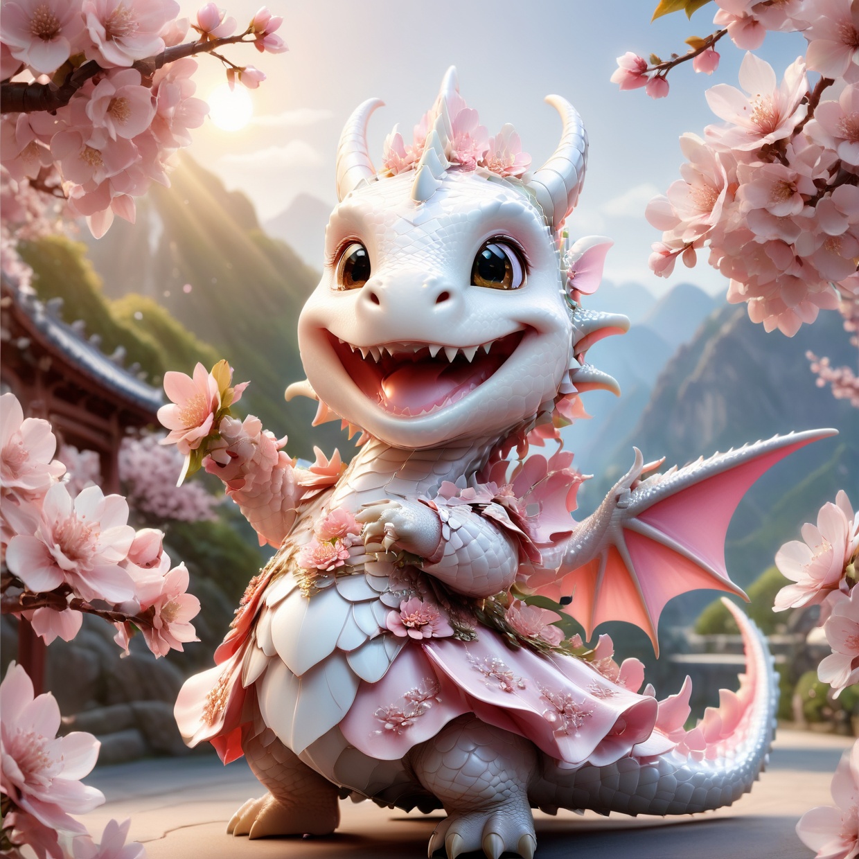 portrait of cute dragon,  (singing pose),  high quality on Tensor.Art
