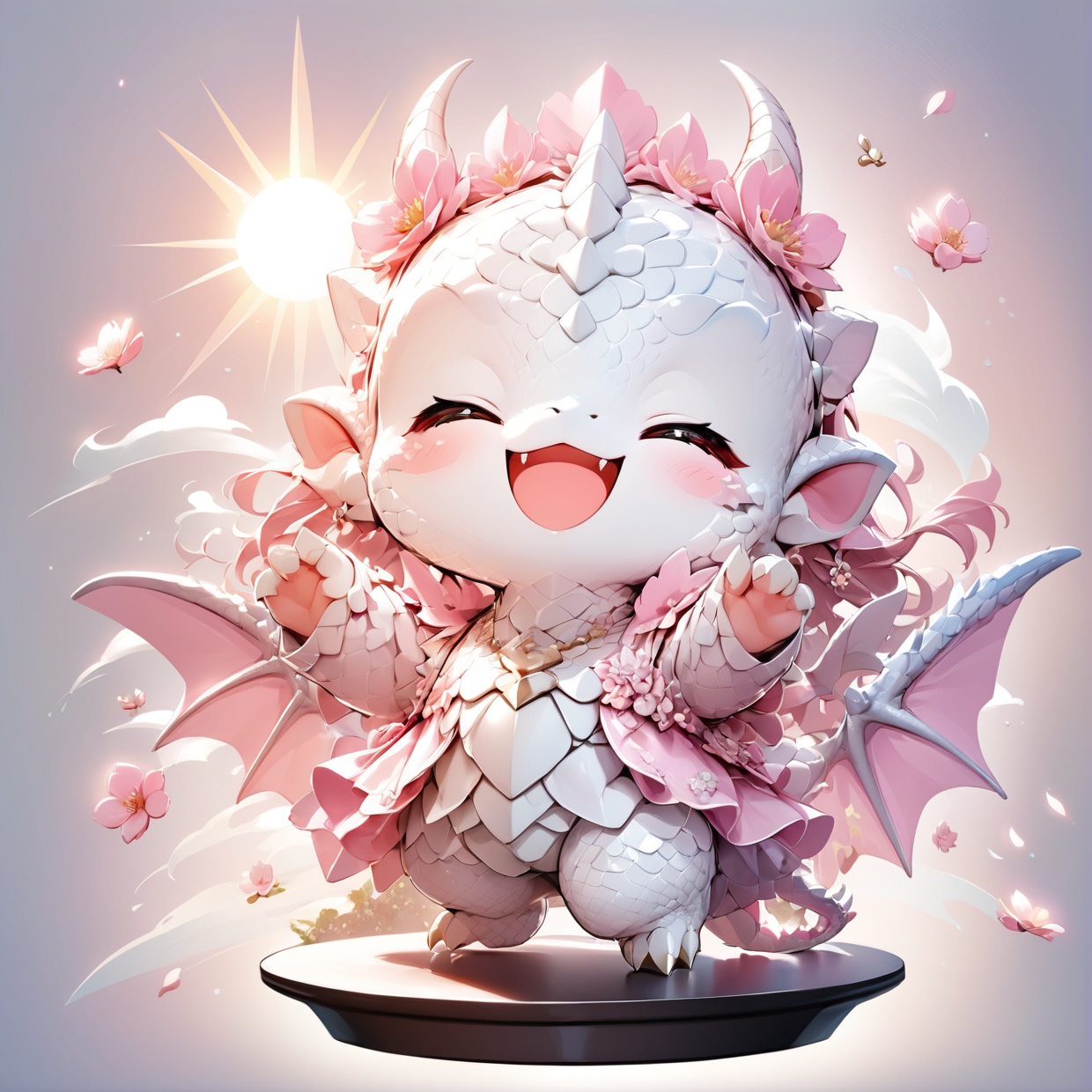 portrait of cute dragon,  (dynamic pose),  high quality on Tensor.Art