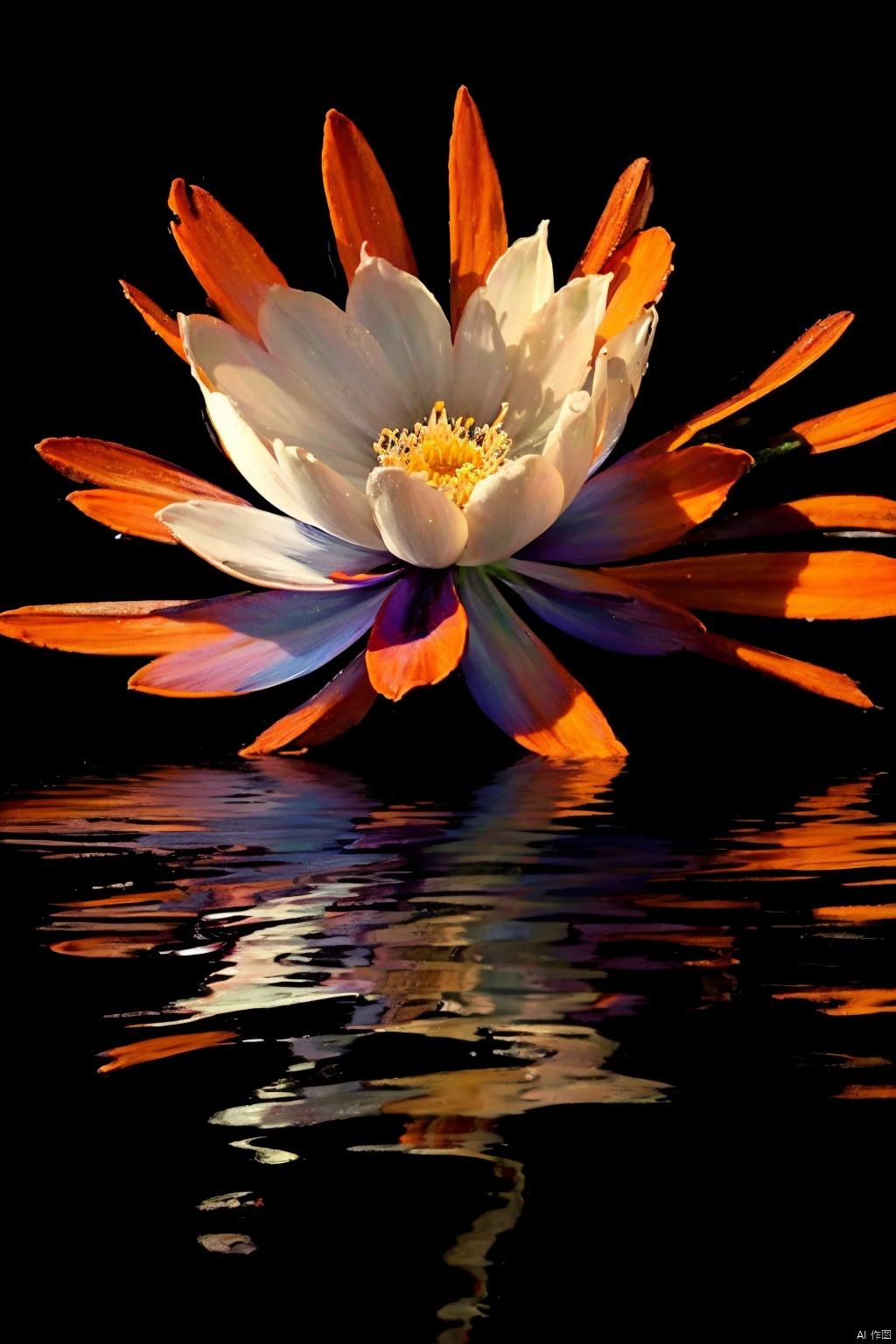/flower/
￼
solo
￼
simple background
￼
flower
￼
no humans
￼
glowing
￼
black background
￼
reflection
￼
