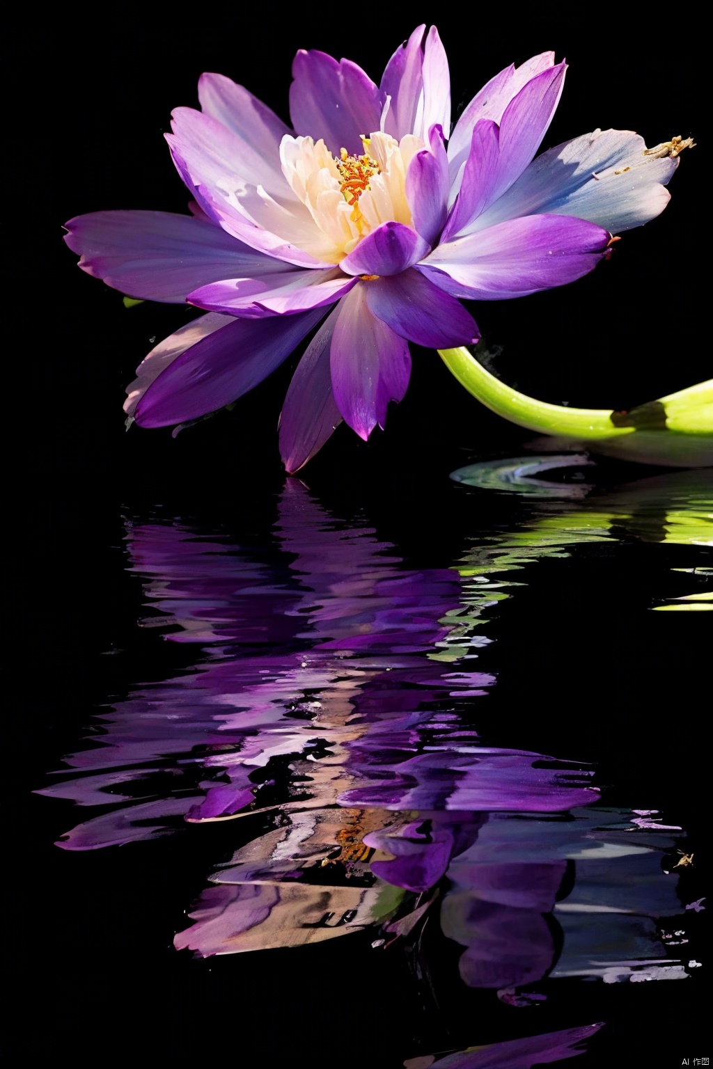  /flower/,Delicate, smooth, tender,
￼
solo
￼
simple background
￼
flower
￼
no humans
￼
glowing
￼
black background
￼
reflection
￼

