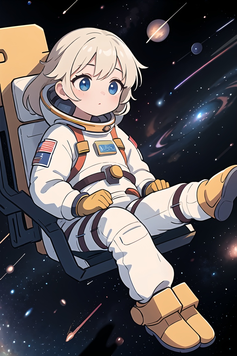 1girl,  astronaut,  falling in space on Tensor.Art