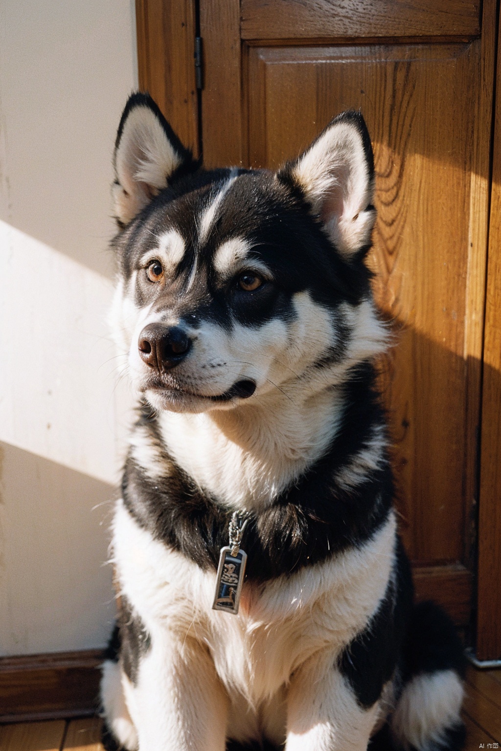  HUBG_Film_Texture, hyperrealism,
photograph of a husky