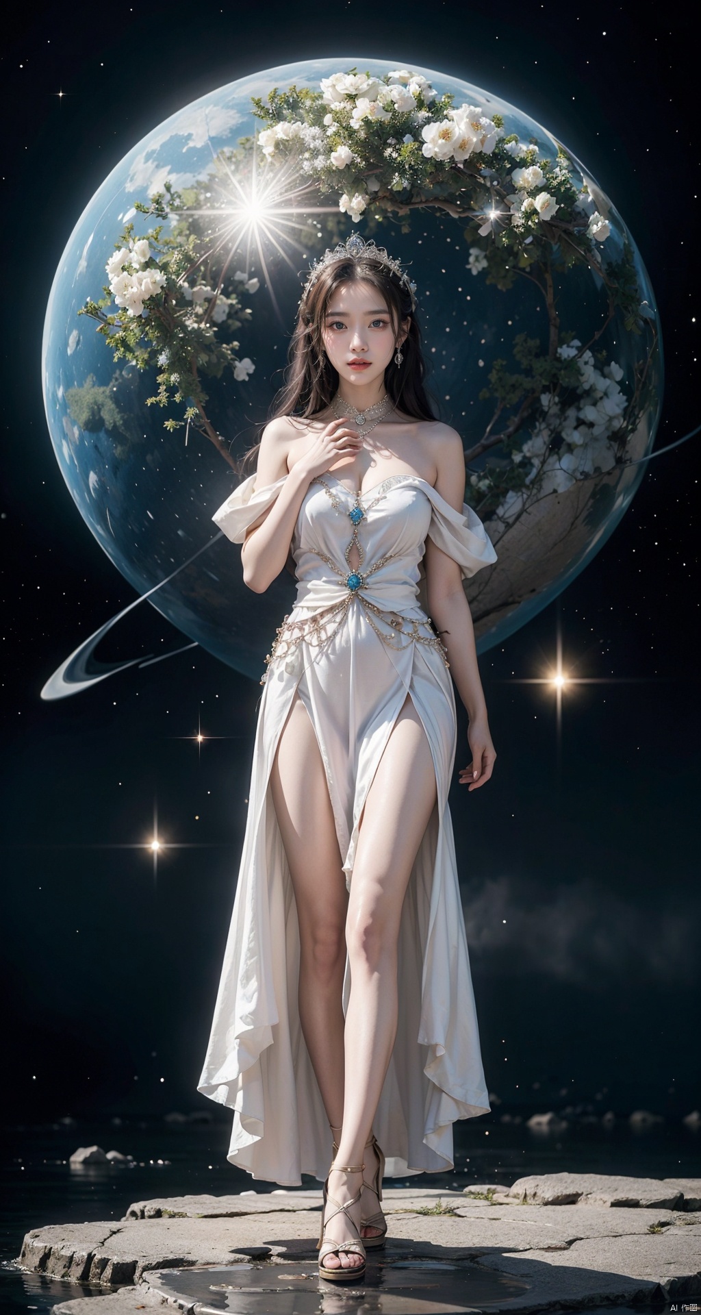 The wind blows lightly、The grasslands around Yuna are、It is full of gentle green and pale colored flowers.、There is a fain...