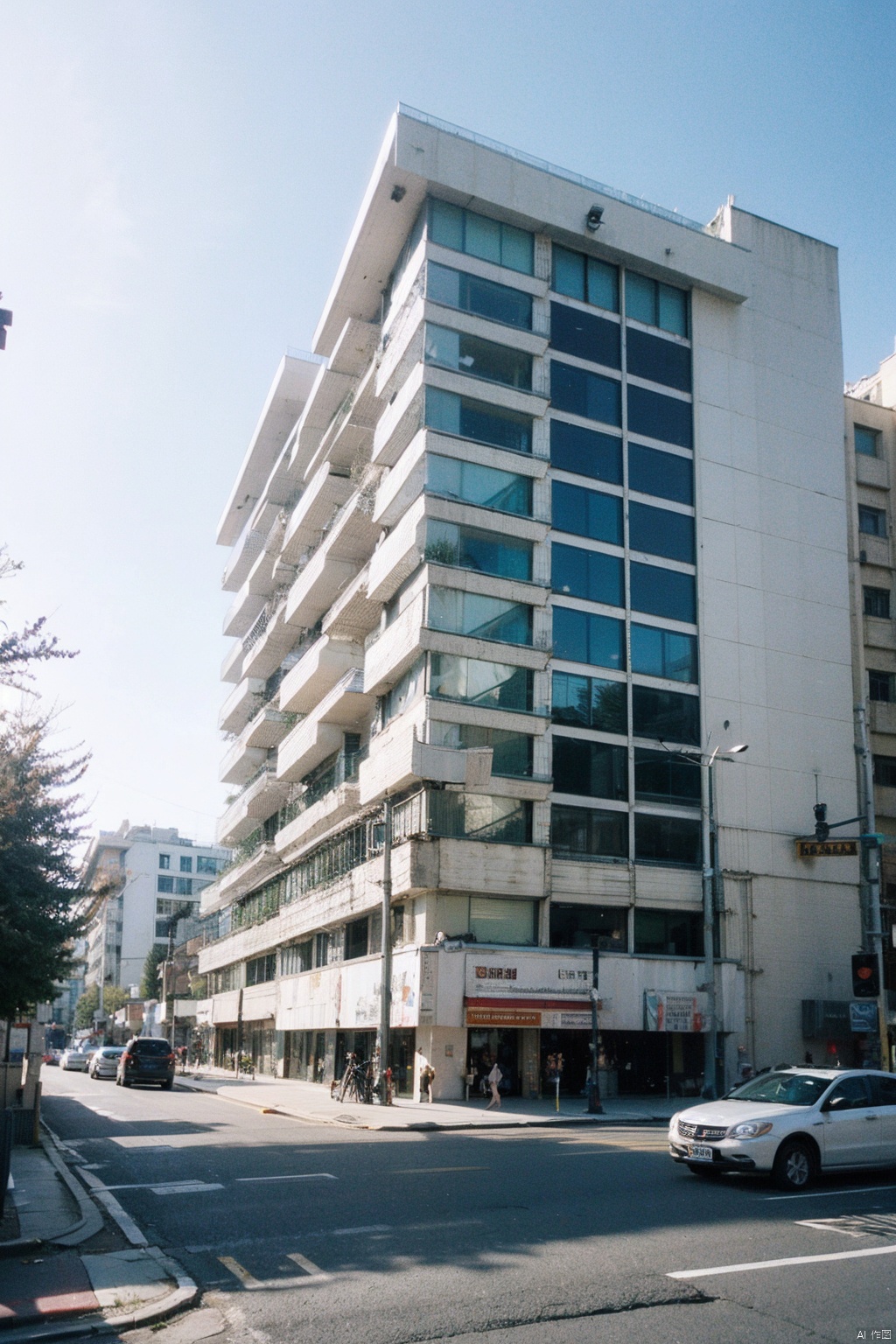  HUBG_Film_Texture, hyperrealism,
photograph of a building,