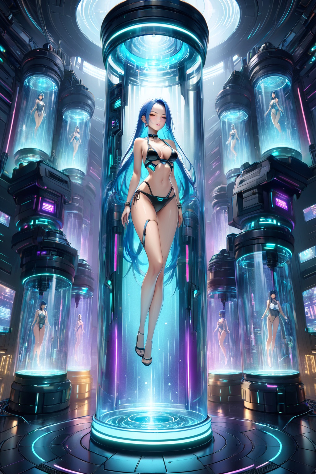 solo,  perfect figure,  long hair on Tensor.Art