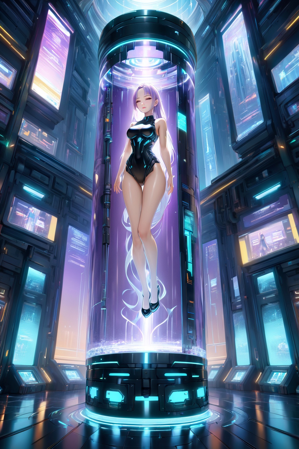 solo,  perfect figure,  long hair on Tensor.Art