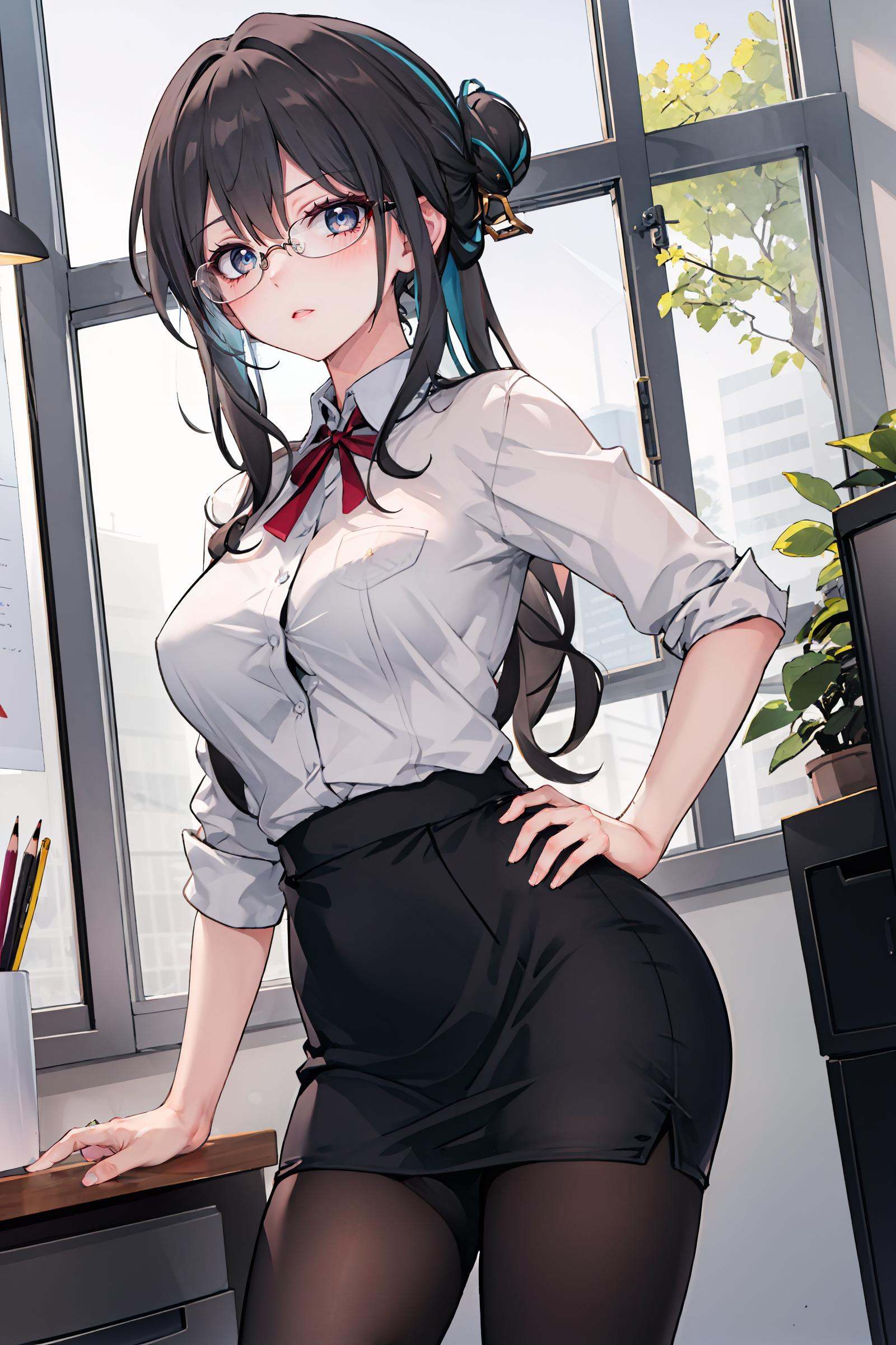 1girl,  ruan mei \(honkai: star rail\),  hair ornament on Tensor.Art