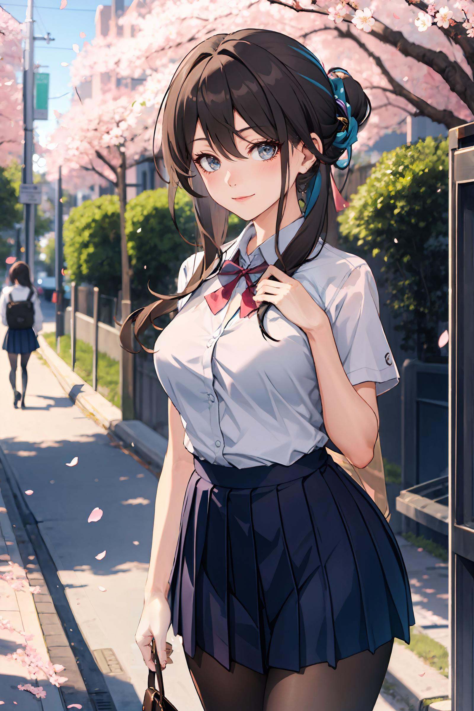 1girl,  ruan mei \(honkai: star rail\),  hair ornament on Tensor.Art