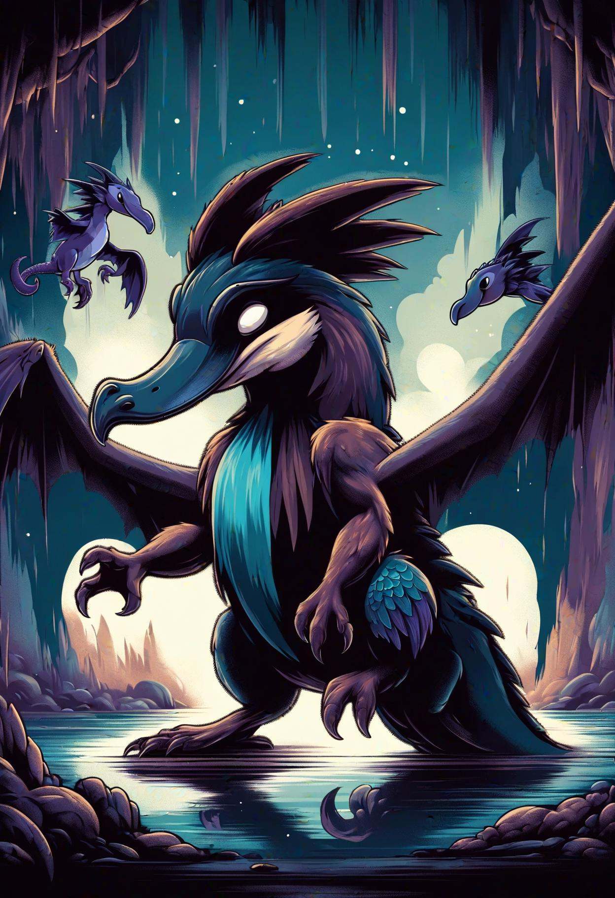 DonMD4rkT00nXL painting fusion of platypus,  Wyvern,  hantu ulat on Tensor.Art