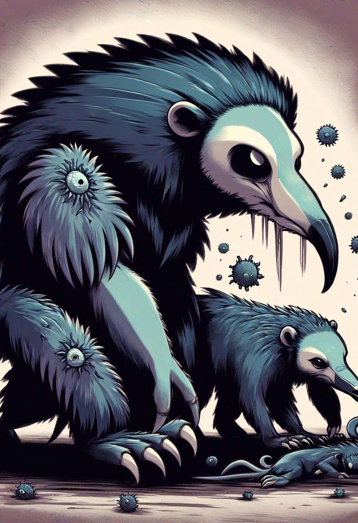 DonMD4rkT00nXL manga fusion of virus,  Kulshedra,  hantu ulat ulat by DonMischo on Tensor.Art