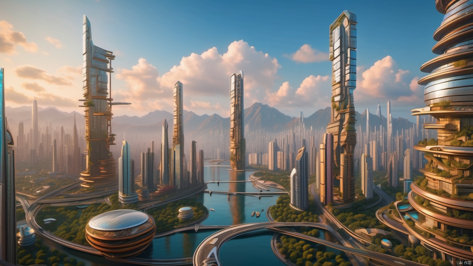  ((masterpiece)), ((best quality)), 8k, high detailed, ultra-detailed, In a futuristic modern metropolis, 
futuristic punk style, 
glass and streamlined urban structures, 
new Chinese architectural style,

Aerial photography,
Photography,
Real scenery,
8K,
Ultra detail,（Adequate sunlight 9.9）,